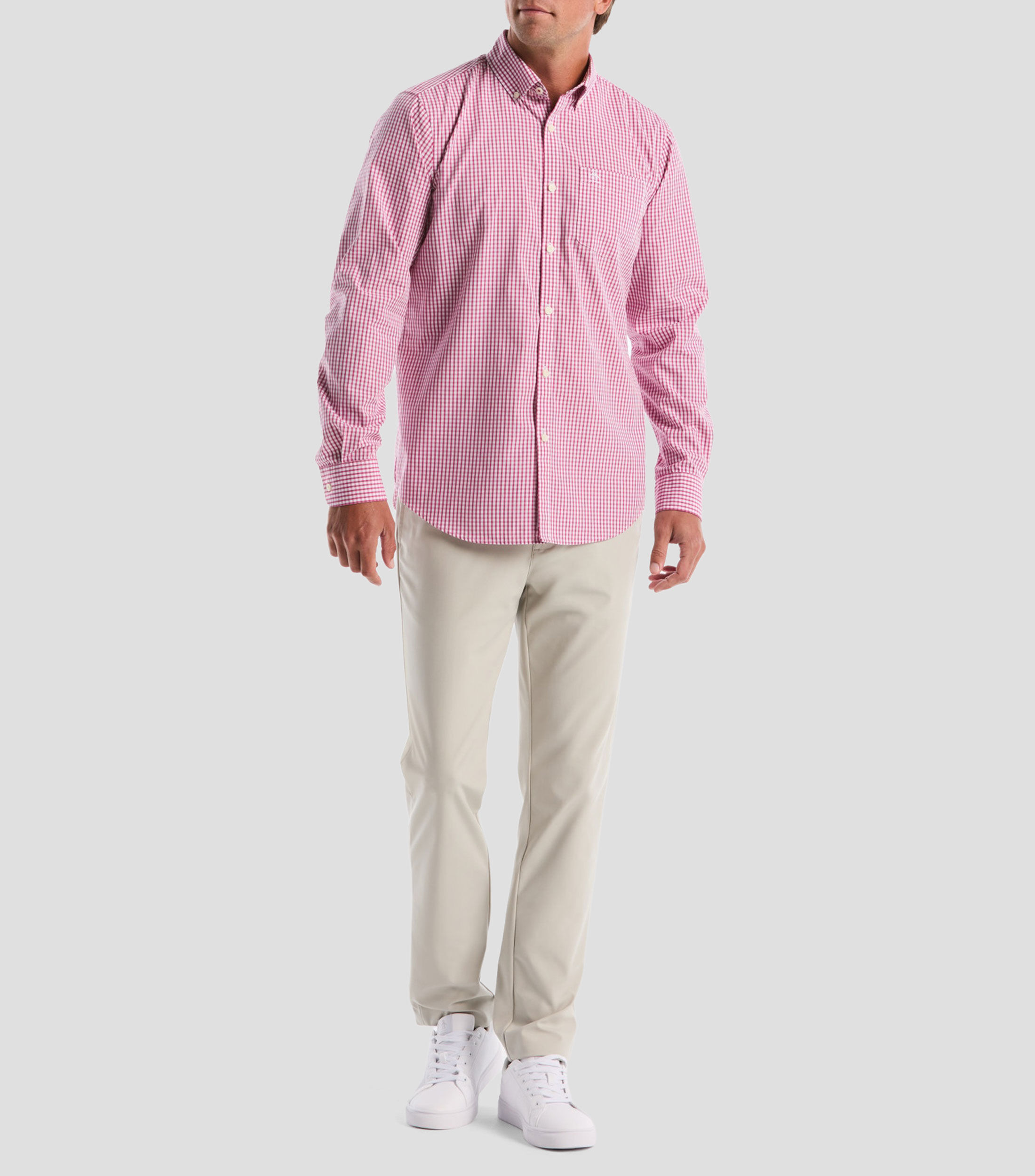 Camisa con cuadros manga larga Hombre